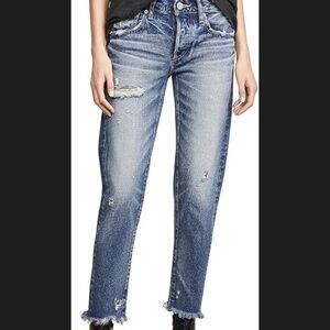 Moussy Vintage | Cropped Distressed Jeans | Size 25